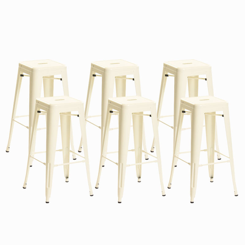 Industrial Square Backless Bar Stool Metal Indoor Stool for Bristol