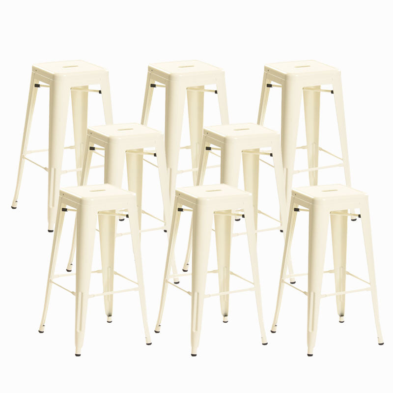 Industrial Square Backless Bar Stool Metal Indoor Stool for Bristol