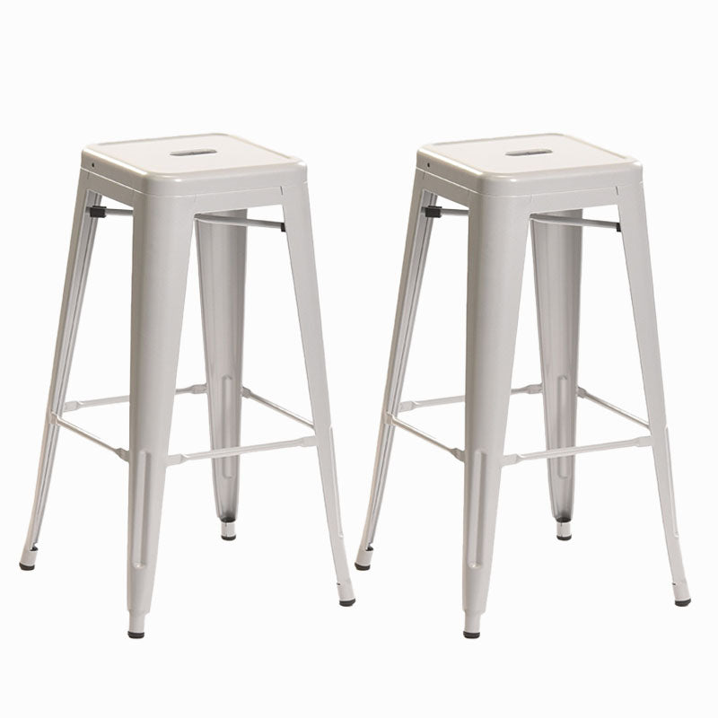 Industrial Square Backless Bar Stool Metal Indoor Stool for Bristol
