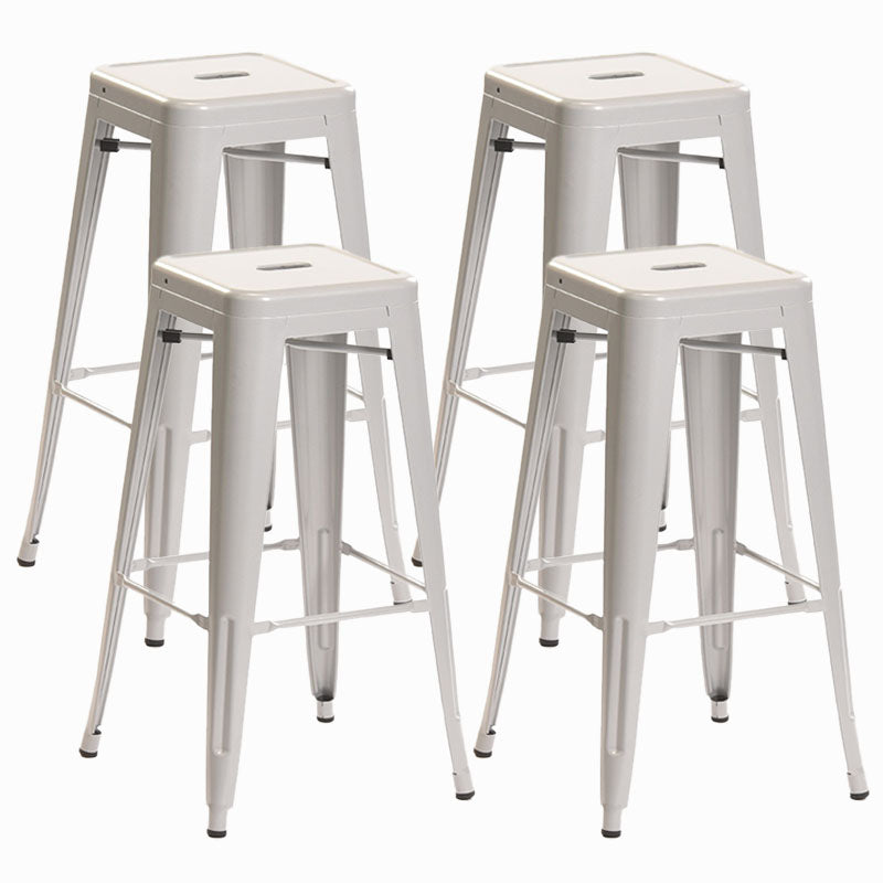 Industrial Square Backless Bar Stool Metal Indoor Stool for Bristol