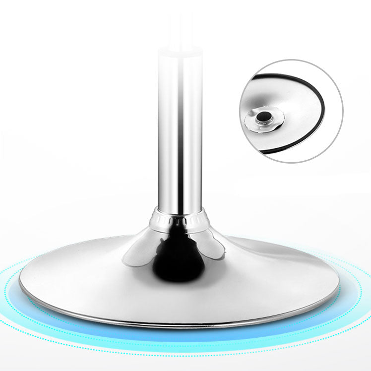 Scandinavian Metal Barstool Faux Leather Adjustable Counter Stool for Home