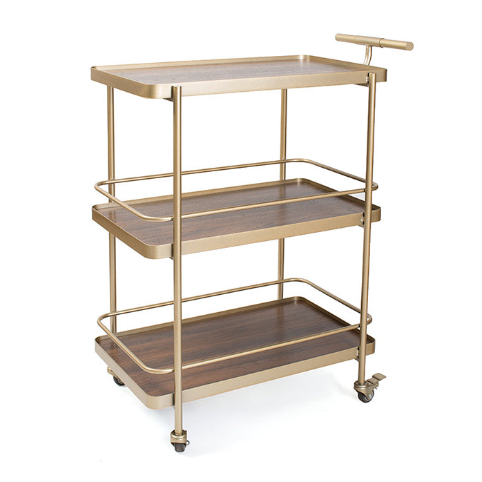 Contemporary 35.43"H Rolling Prep Table Rectangular Metal Prep Table for Dining Room