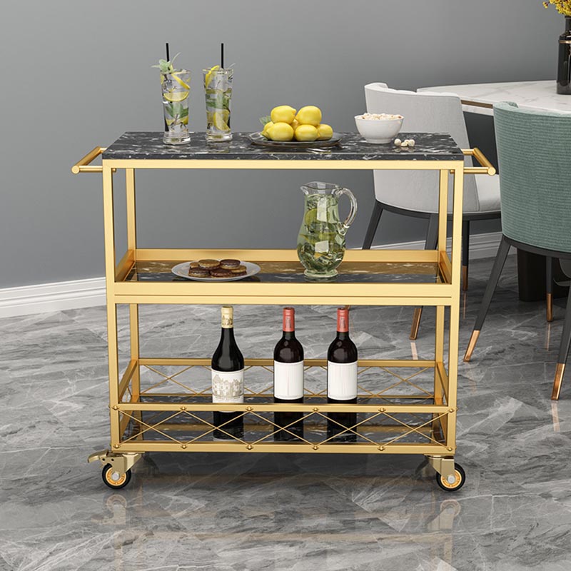 31.50" High Contemporary Rectangle Prep Table Rolling Metal Prep Table for Kitchen