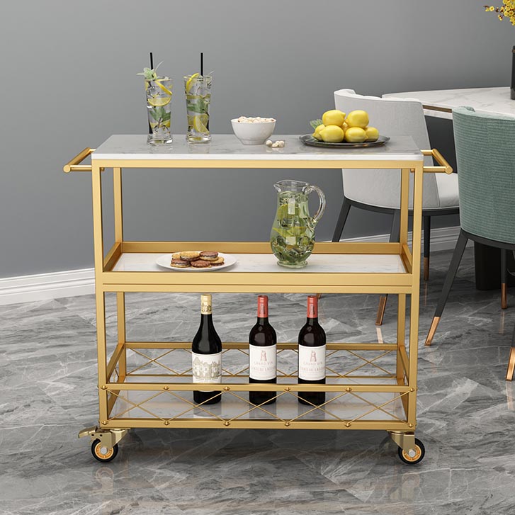 31.50" High Contemporary Rectangle Prep Table Rolling Metal Prep Table for Kitchen