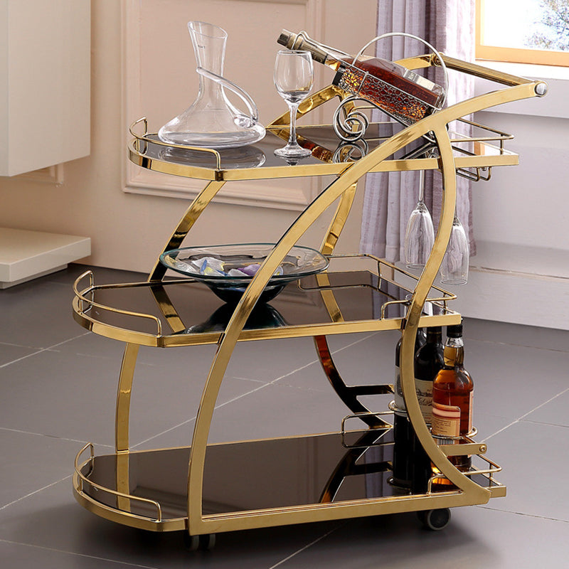 32.68" High Contemporary Rectangle Prep Table Rolling Metal Prep Table for Kitchen