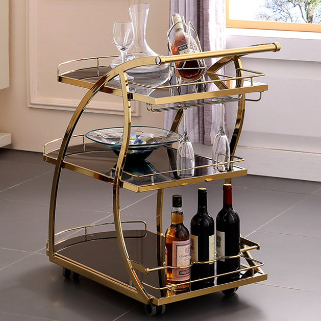 32.68" High Contemporary Rectangle Prep Table Rolling Metal Prep Table for Kitchen