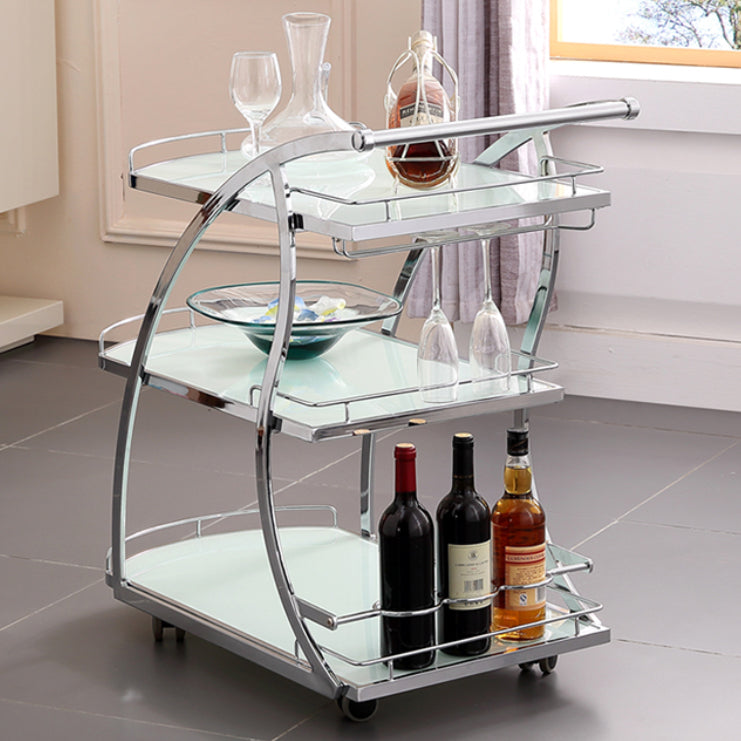 32.68" High Contemporary Rectangle Prep Table Rolling Metal Prep Table for Kitchen