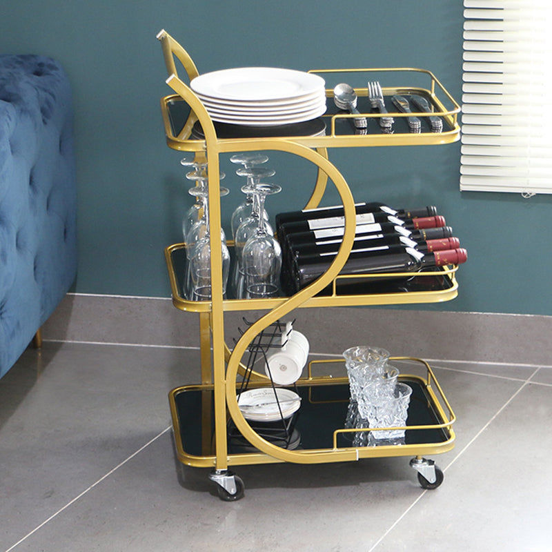 33.07" High Contemporary Rectangle Prep Table Rolling Metal Prep Table for Kitchen