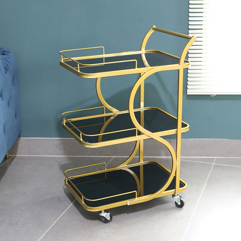 33.07" High Contemporary Rectangle Prep Table Rolling Metal Prep Table for Kitchen