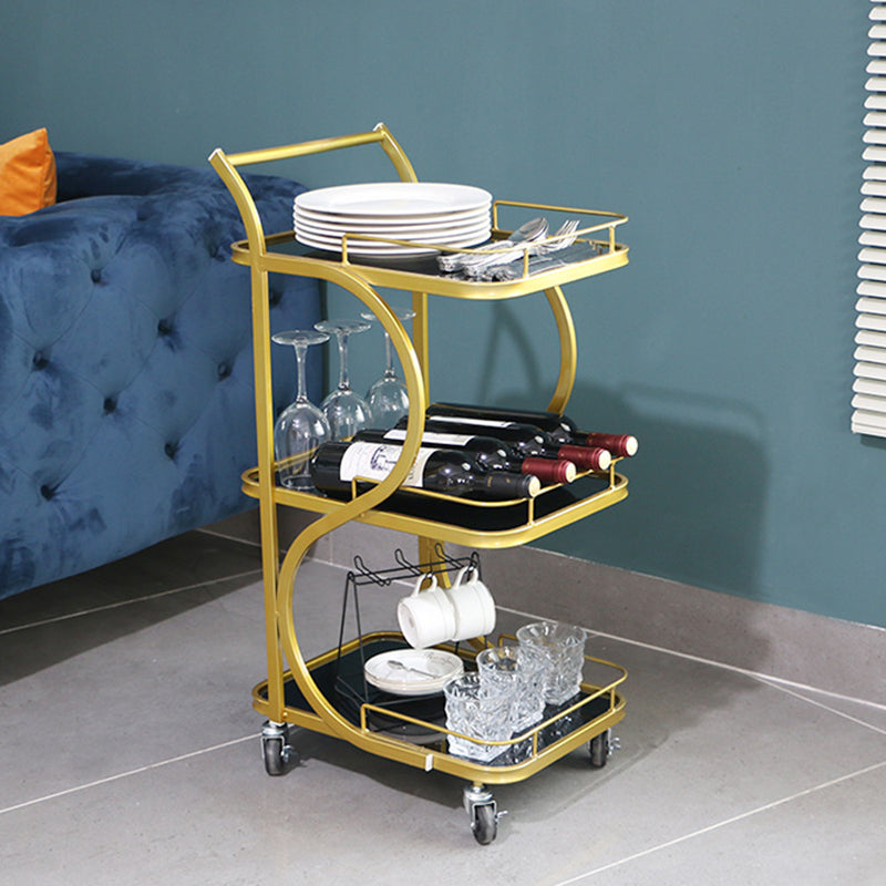 33.07" High Contemporary Rectangle Prep Table Rolling Metal Prep Table for Kitchen