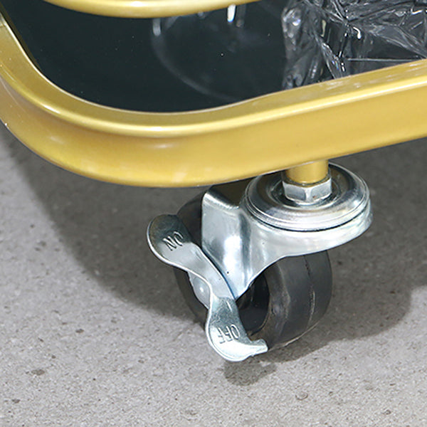 33.07" High Contemporary Rectangle Prep Table Rolling Metal Prep Table for Kitchen