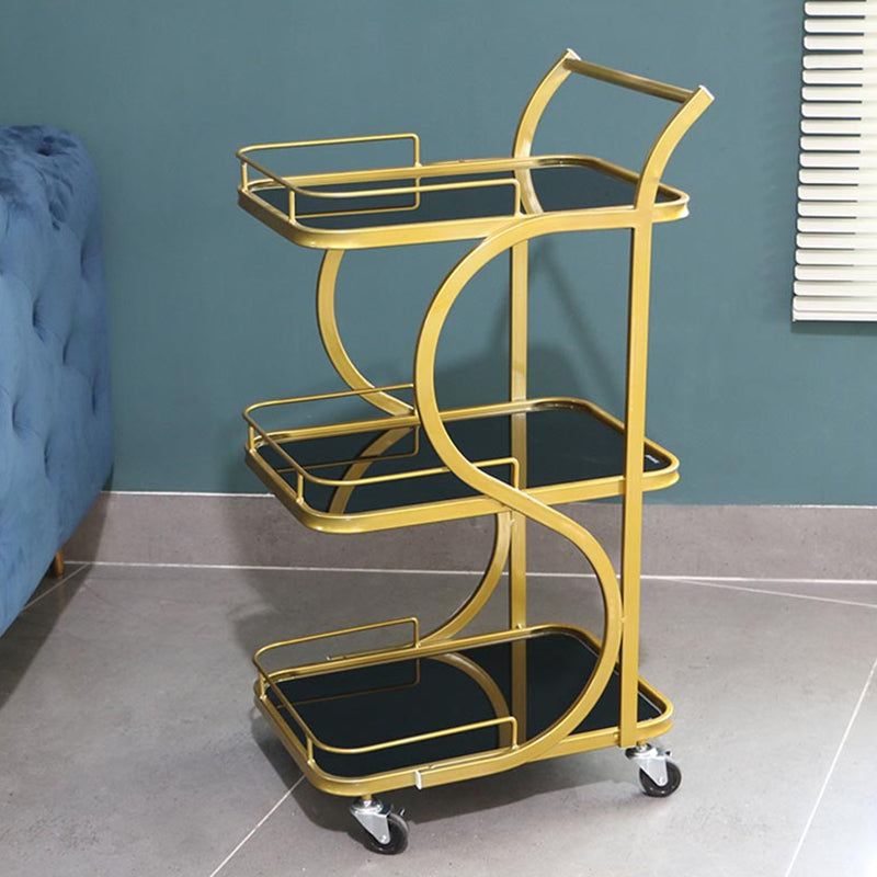 33.07" High Contemporary Rectangle Prep Table Rolling Metal Prep Table for Kitchen