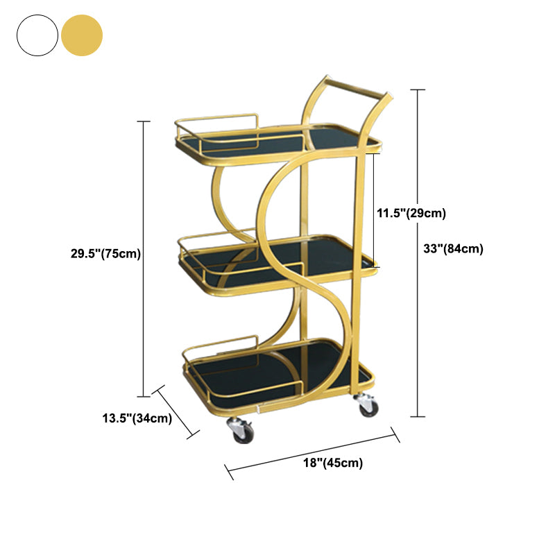 33.07" High Contemporary Rectangle Prep Table Rolling Metal Prep Table for Kitchen