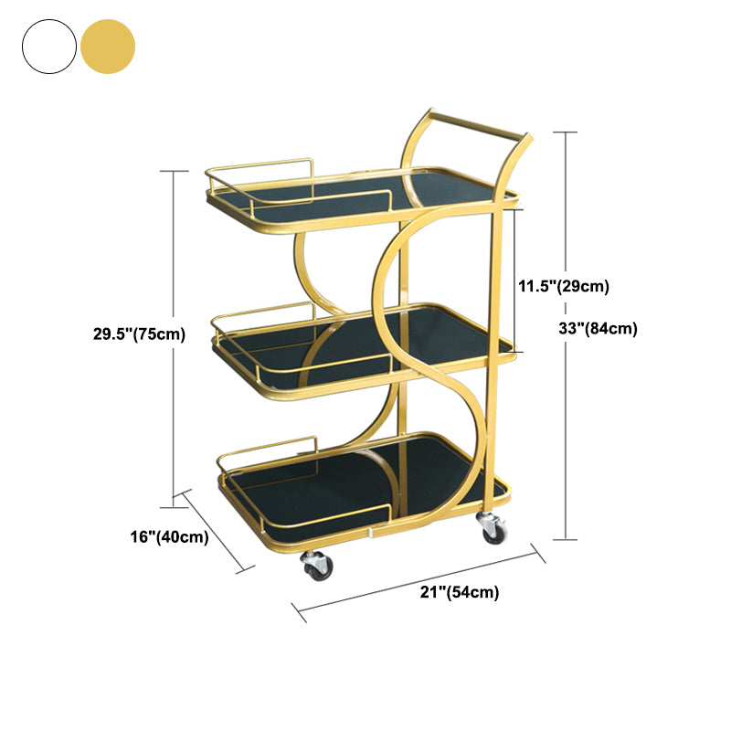 33.07" High Contemporary Rectangle Prep Table Rolling Metal Prep Table for Kitchen
