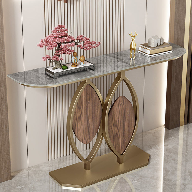 11.8 Inch Wide Console Table Scratch Resistant Slate Glam End Table