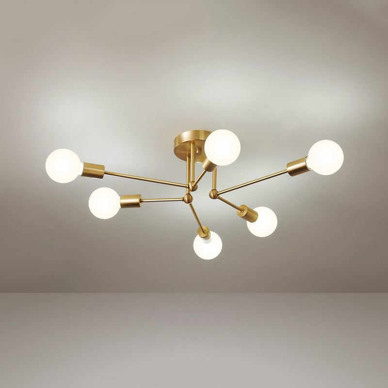 Modern Metallic Ceiling Light Flush Mount Lighting for Hallway Home