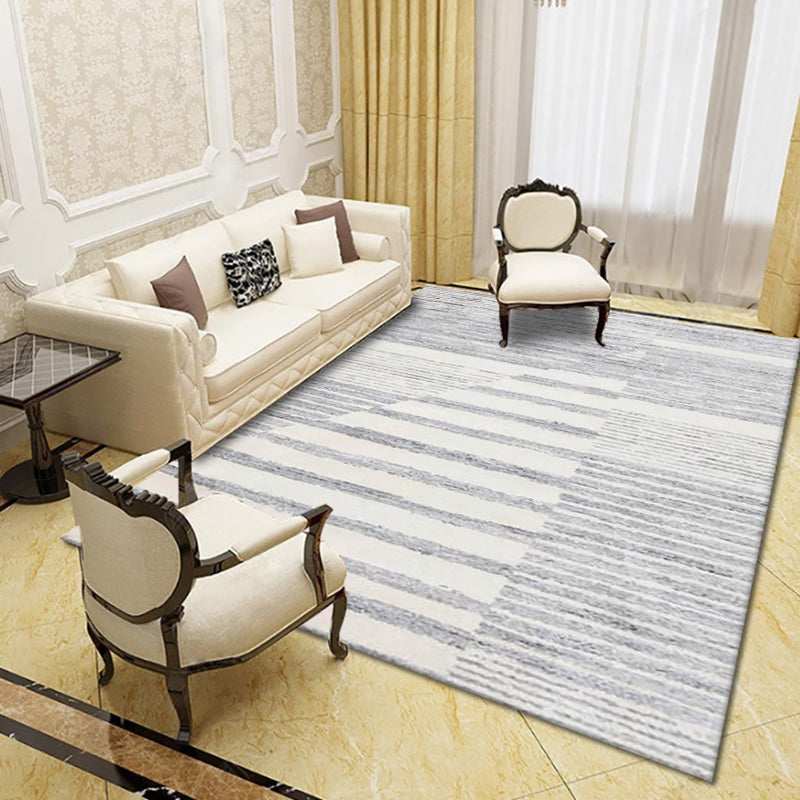 Geometric Pattern Rug Living Room Carpet Polyester Washable Area Rug