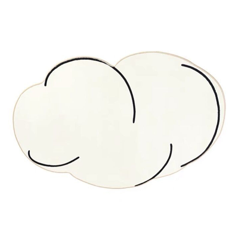 Irregular Cloud Shape Rug Living Room Carpet Polyester Washable Area Rug
