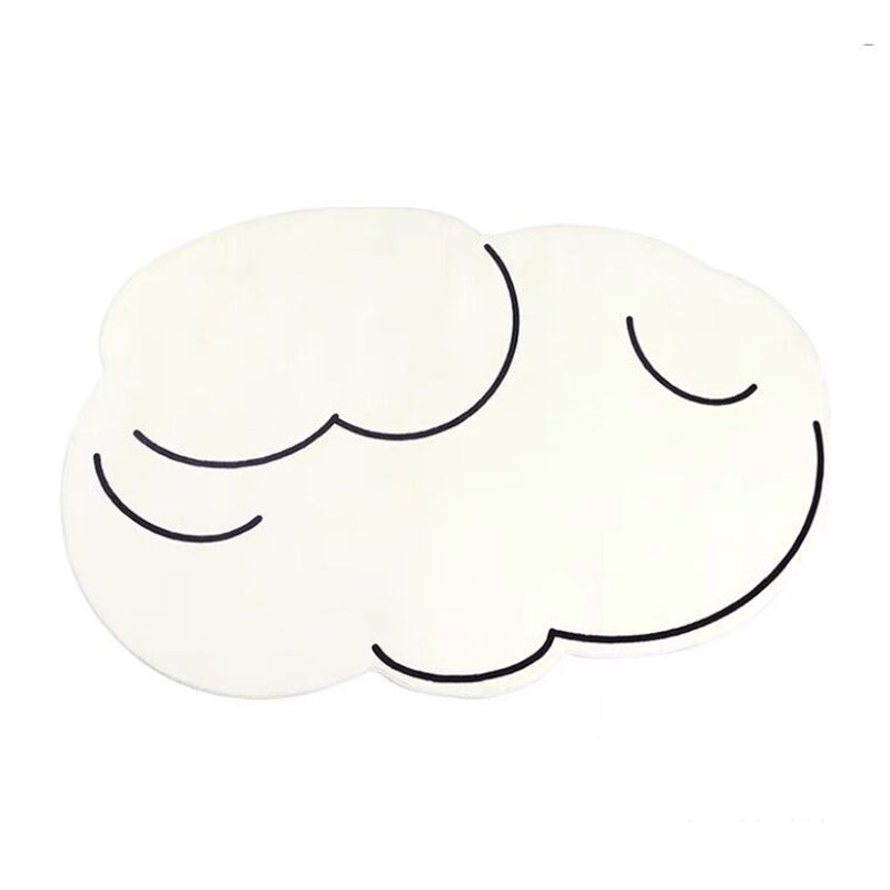 Irregular Cloud Shape Rug Living Room Carpet Polyester Washable Area Rug