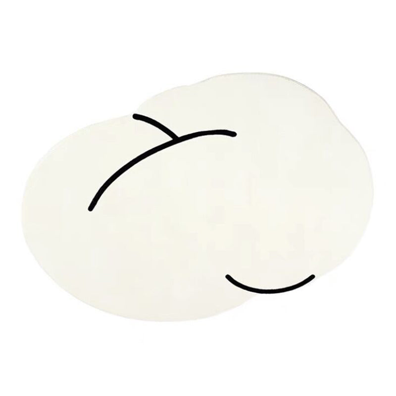 Irregular Cloud Shape Rug Living Room Carpet Polyester Washable Area Rug