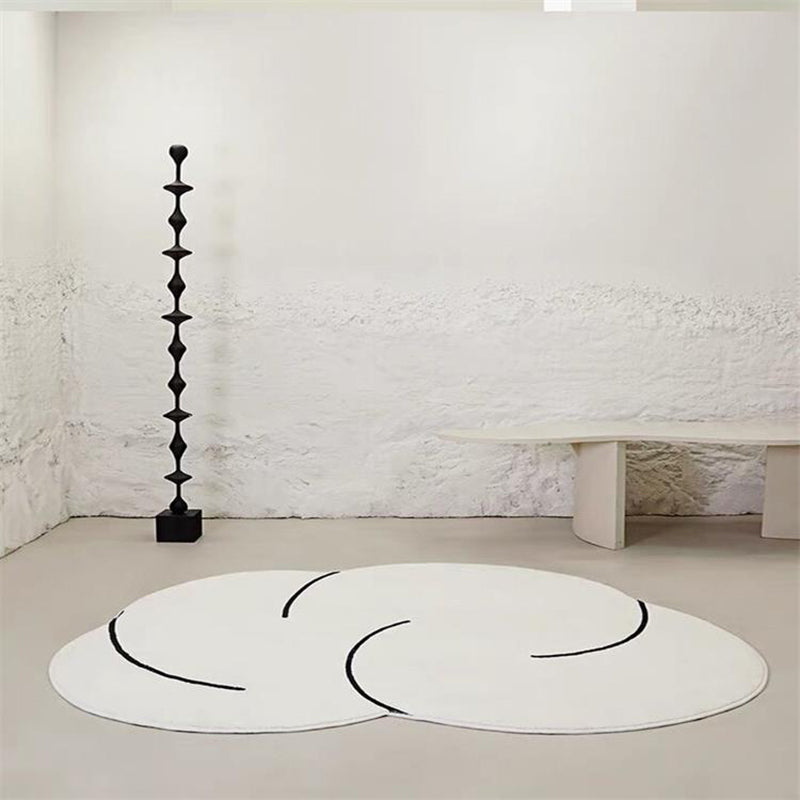 Irregular Cloud Shape Rug Living Room Carpet Polyester Washable Area Rug
