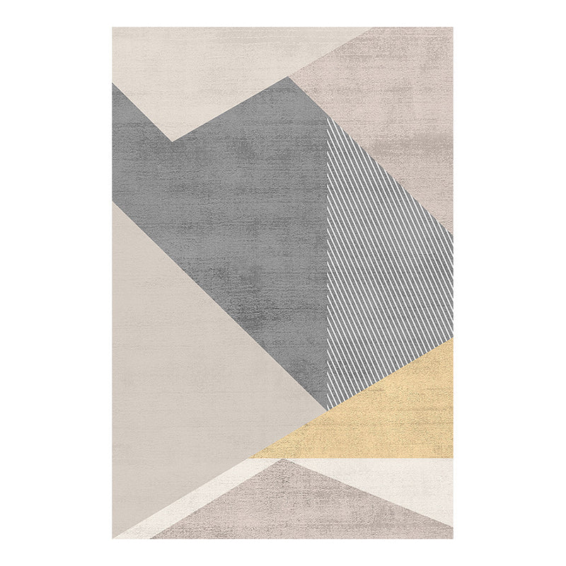 Modern Style Rectangle Shape Rug Light Luxury Living Room Carpet Polyester Area Rug
