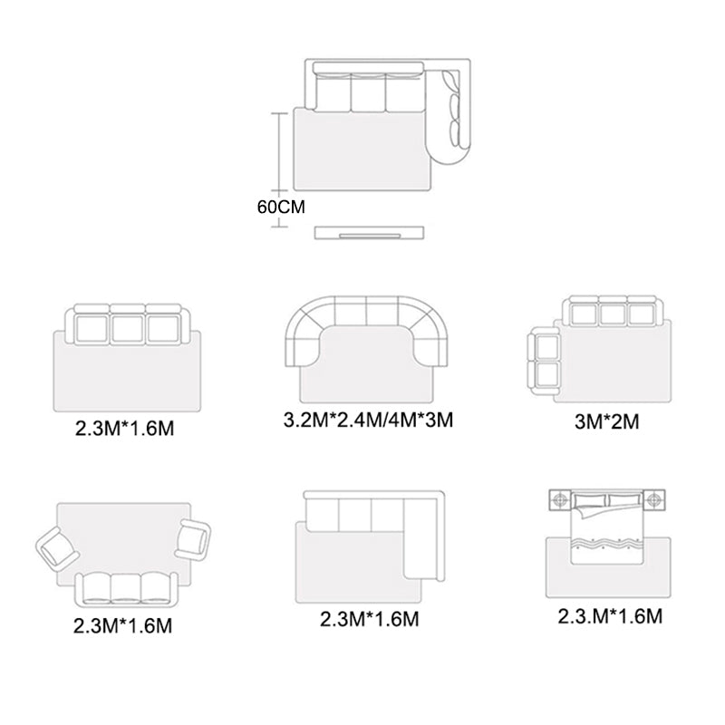 Modern Style Rectangle Shape Rug Light Luxury Living Room Carpet Polyester Area Rug