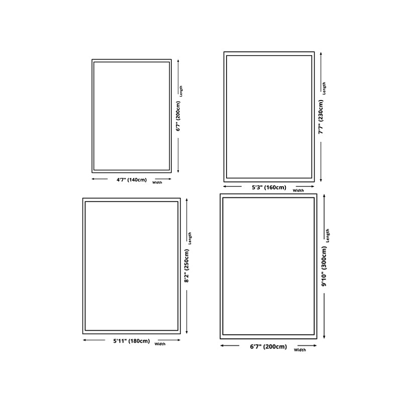 Modern Style Rectangle Shape Rug Light Luxury Living Room Carpet Polyester Area Rug