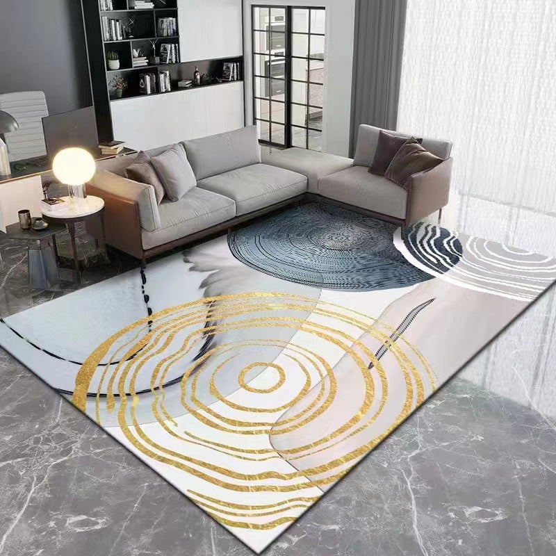 Light Luxury Style Rug Stain Resistant Rectangle Shape Rug for Home Decor