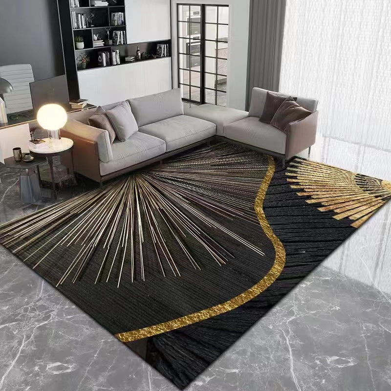 Light Luxury Style Rug Stain Resistant Rectangle Shape Rug for Home Decor