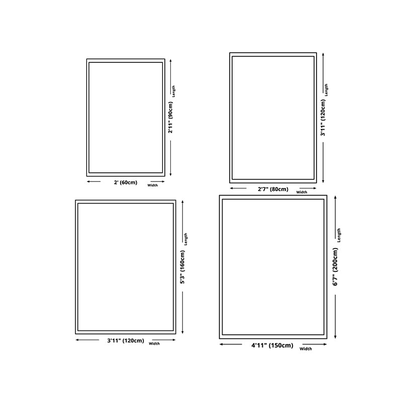 Light Luxury Style Rug Stain Resistant Rectangle Shape Rug for Home Decor