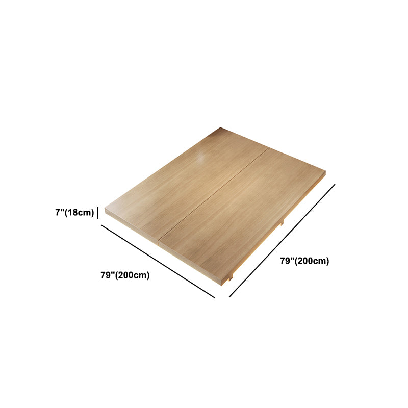 Pine Wood Platform Bed Frame in Natural,78.74 Inch Long with Legs