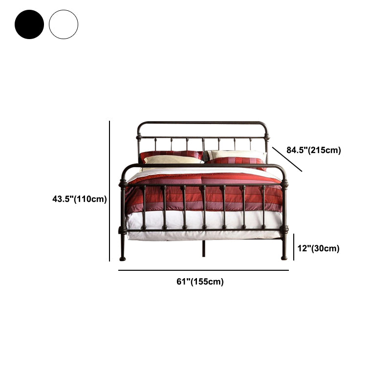 45.27" High Open-Frame Bed Metal Wire-Grid Bed with Custom Gold Legs
