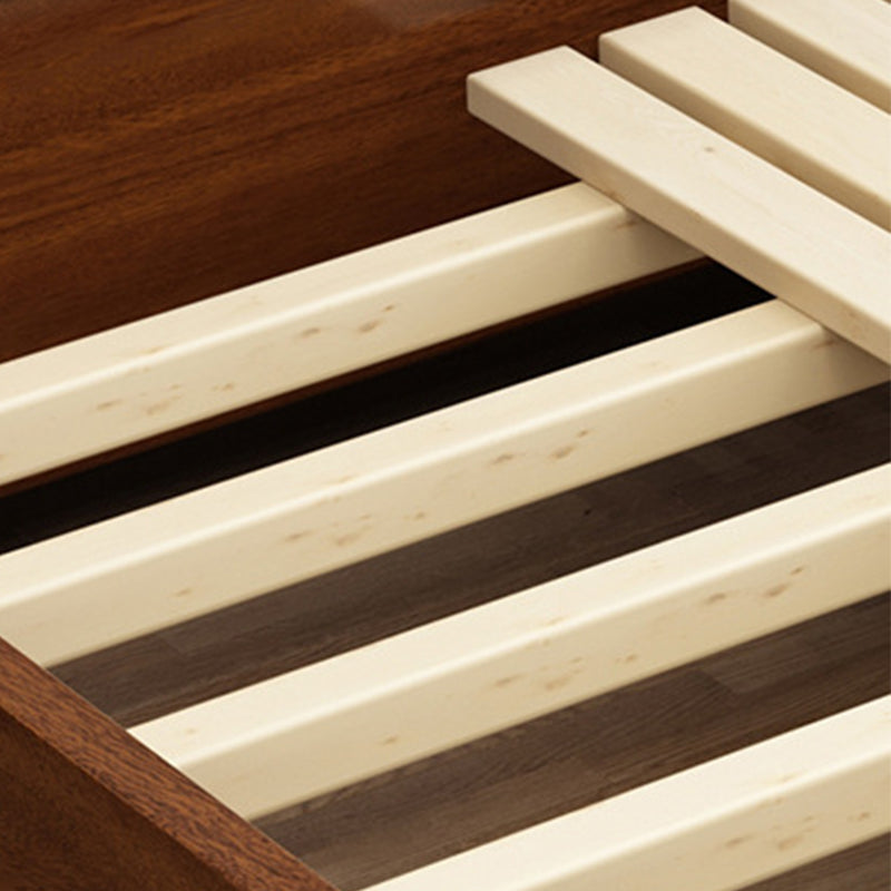 Traditional Solid Wood with Headboard Rectangular Panel Panel Bed