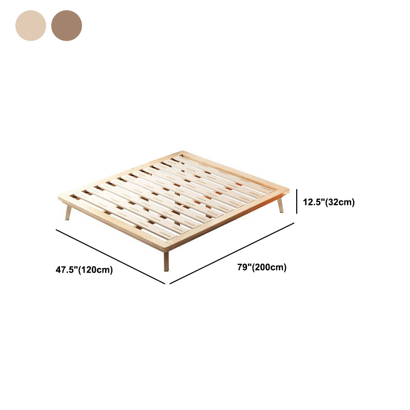 84.65 inch Wide Contemporary Bed Solid Wood Platform Bed Frame