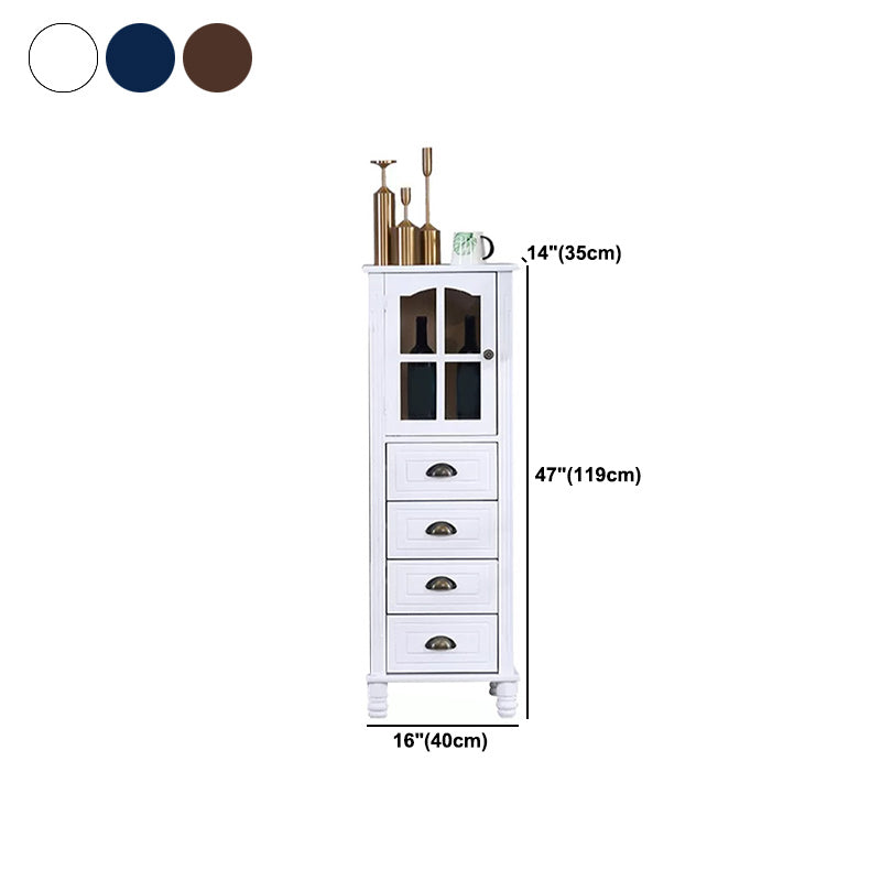 Mid-Century Modern Accent Cabinet with Solid Wood Turned Legs