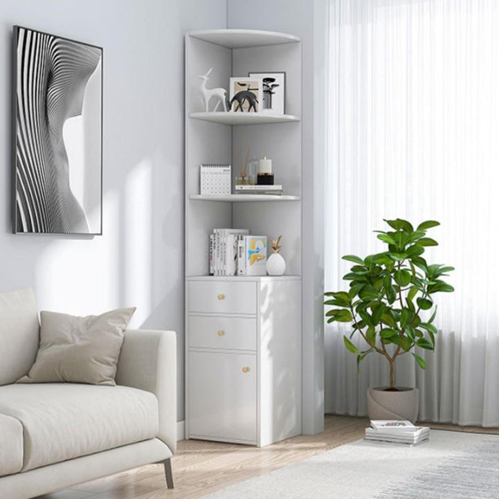 Modern Accent Cabinet with Door and Drawers and Shelves Cabinet