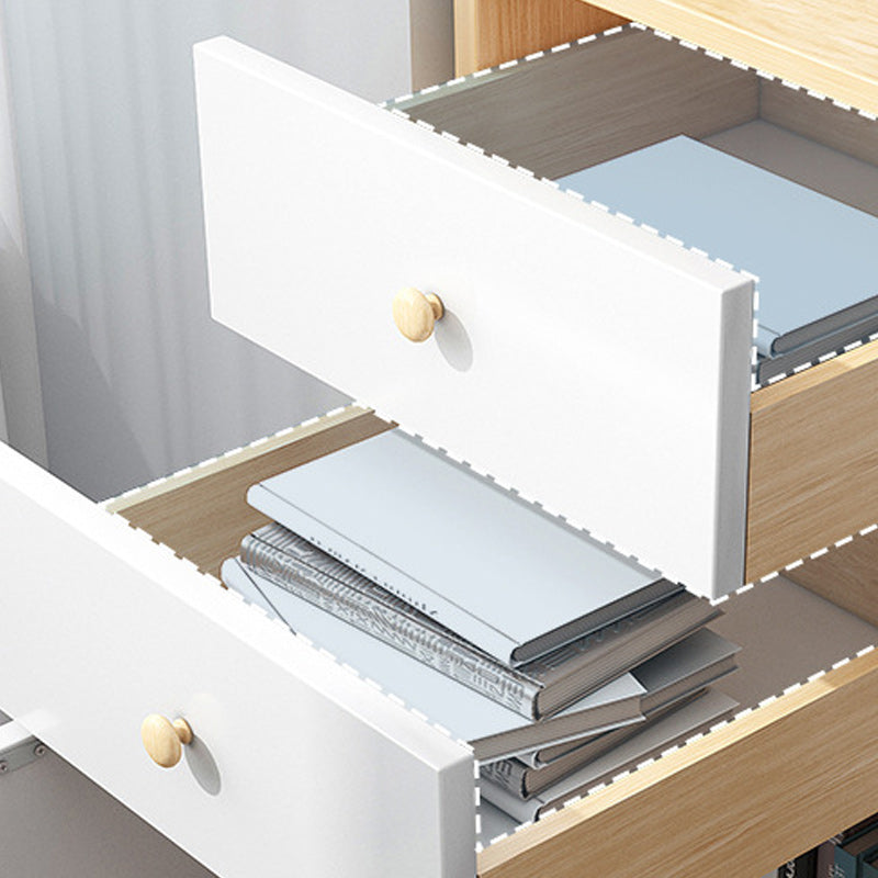Modern Accent Cabinet with Door and Drawers and Shelves Cabinet