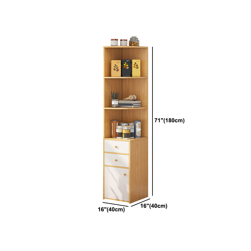 Modern Accent Cabinet with Door and Drawers and Shelves Cabinet