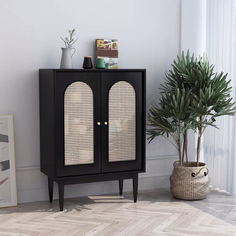 Mid-Century Modern Rectangle Accent Cabinet with Straight Legs