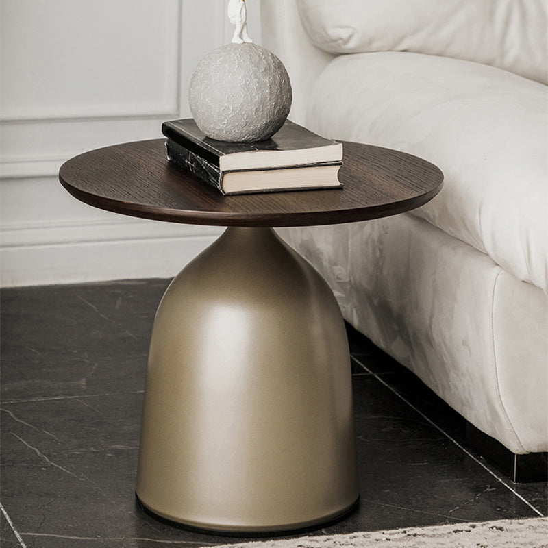 Minimalist Round Stone Top Coffee Table 2 Pieces Cocktail Table