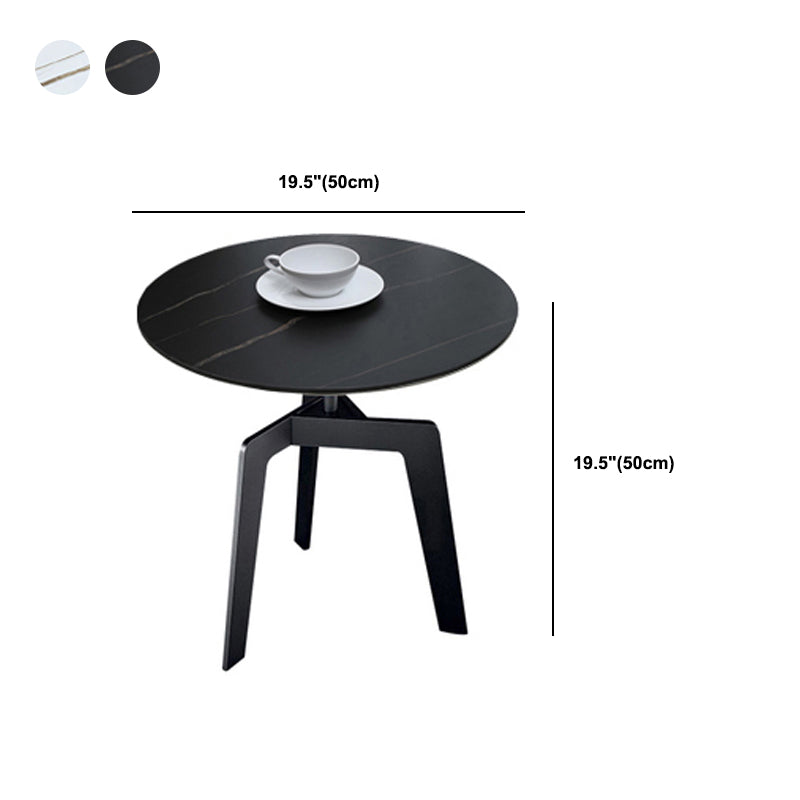 Glam Slate Coffee Cocktail Table Metal Black 4 Legs Cocktail Tabl