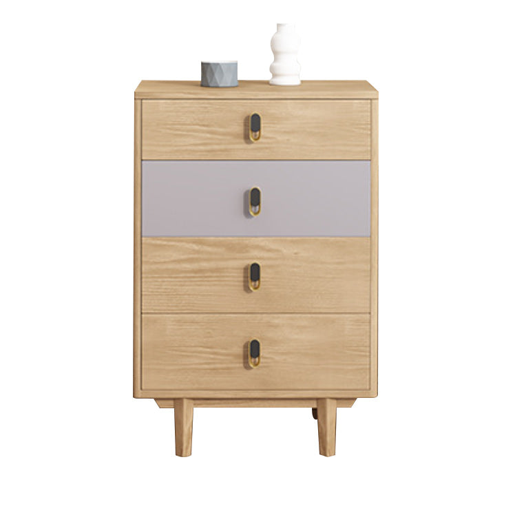Modern Wooden Chest with Straight Legs and Drawers Accent Chest