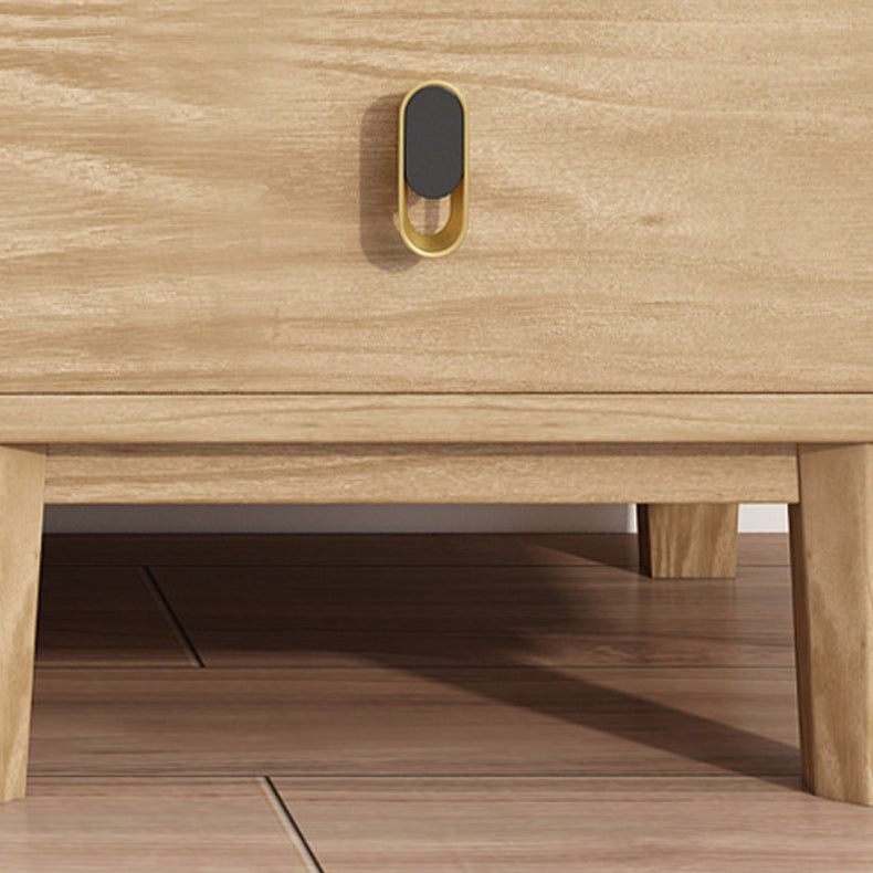 Modern Wooden Chest with Straight Legs and Drawers Accent Chest