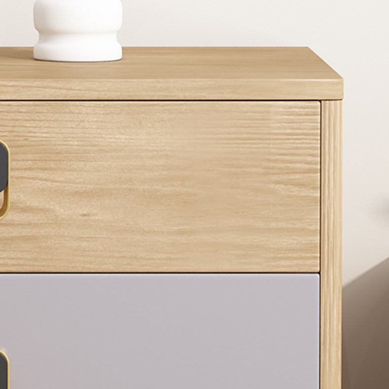 Modern Wooden Chest with Straight Legs and Drawers Accent Chest