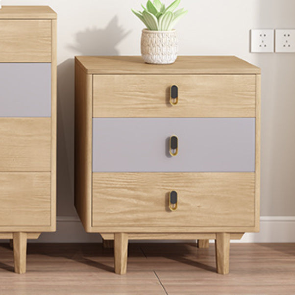 Modern Wooden Chest with Straight Legs and Drawers Accent Chest