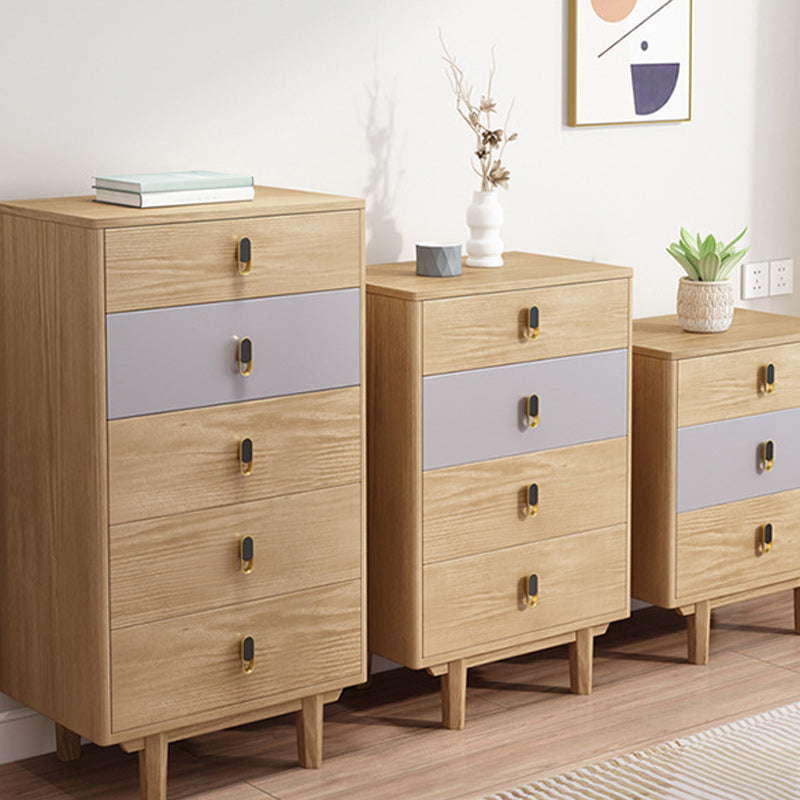 Modern Wooden Chest with Straight Legs and Drawers Accent Chest