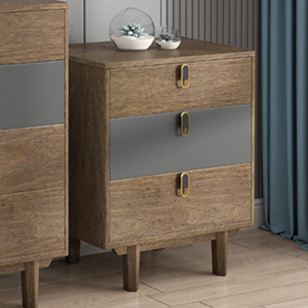 Modern Wooden Chest with Straight Legs and Drawers Accent Chest