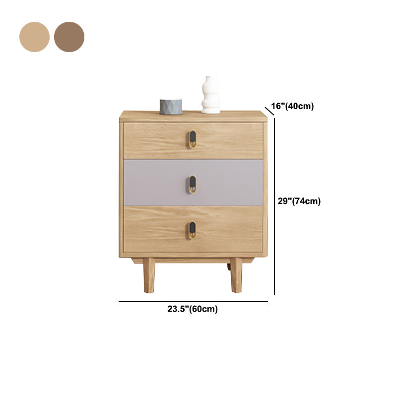 Modern Wooden Chest with Straight Legs and Drawers Accent Chest