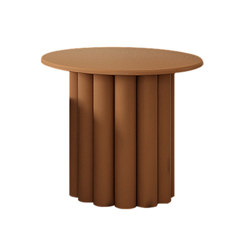 Wooden 4 Legs Coffee Table Round Minimalist Coffee Table for Living Room